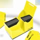 プロ仕様デュアルデッキボックス 大型(180枚用) イエロー(黄色)