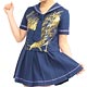 でんぱ組.inc セーラー衣装 紺x金 最上もがモデル(紫)