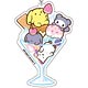 うーさーのその日暮らし 夢幻編 うーさーのアクリルキーチェーン アニマルパフェVer.