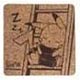 POCKET MONSTERS Sepia graffiti コースター2枚組 ライブラリー
