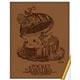 POCKET MONSTERS Sepia graffiti 折りたたみミラー ブラウン