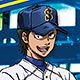 ダイヤのA ミニタペストリー 倉持洋一