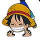 ワンピース ルフィ つままれストラップ（幼少時代ver.）