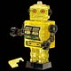 クリスタルパズル ブリキ ロボット・イエロー