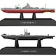 1/1100 日本海軍 伊400 ＆ ドイツ海軍 UボートVIIC型 潜水艦2隻セット 塗装済み完成品