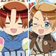 ヘタリア The World Twinkle ぽち袋(小)「イタリア＆アメリカ」 もぐもぐVer.