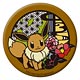ポケットモンスター「切り絵シリーズ」 和紙缶バッジ イーブイ