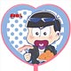 おそ松さん 描き下ろし ハート型うちわ カラ松