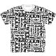 『ドリフターズ』Tシャツ 筆文字総柄 WHITE M