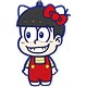 おそ松さん×サンリオキャラクターズ ビッグラバーキーホルダー おそ松×ハローキティ