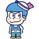 おそ松さん×サンリオキャラクターズ ビッグラバーキーホルダー カラ松×タキシードサム