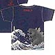 ゴジラ 抜染Tシャツ 富嶽三十六景大怪獣ノ図 NV L