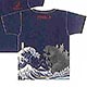 ゴジラ 抜染Tシャツ 富嶽三十六景大怪獣ノ図 NV XL