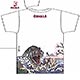 ゴジラ 抜染Tシャツ ゴジ桜 Tシャツ WH XXL