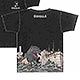 ゴジラ 抜染Tシャツ 大怪獣海洋出現ノ図 BK L