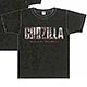 ゴジラ 抜染ロゴTシャツ ロゴ海洋出現 BK M