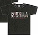 ゴジラ 抜染ロゴTシャツ ロゴ海洋出現 BK L