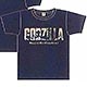 ゴジラ 抜染ロゴTシャツ ロゴ富嶽三十六景 NV L