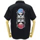 GEE！限定 Re：ゼロから始める異世界生活 レム＆ラム刺繍ワークシャツ/BLACK-XL
