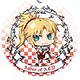 Fate/Apocrypha 円形パスケース 赤のセイバー