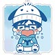 ユーリ！！！ on ICE×サンリオキャラクターズ デカキーホルダー 勝生勇利 スタンプver. D