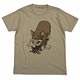 カウボーイビバップ 骨型ガムを咥えたアインのTシャツ/SAND KHAKI-L