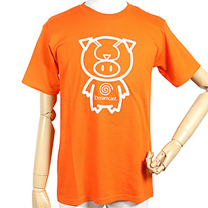 SEGAハード×豊天商店・Tシャツ/ドリームキャスト、オレンジ、Lサイズ