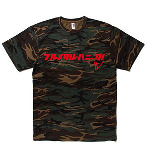 『フルメタル・パニック！ Invisible Victory』 ロゴ柄迷彩Tシャツ グリーンカモフラージュ S
