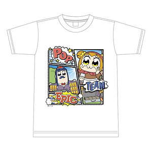 ポプテピピック [描き下ろし] ホッカイロ売りの少女 Tシャツ L