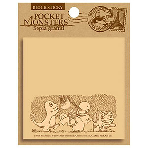 POCKET MONSTERS Sepia graffiti ふせん オーバーゼア