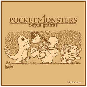 POCKET MONSTERS Sepia graffiti ミニタオル オーバーゼア