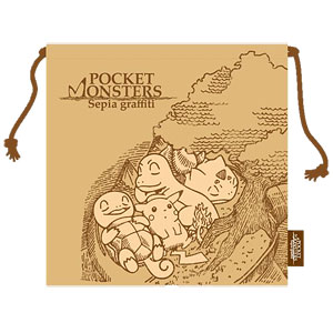 POCKET MONSTERS Sepia graffiti 巾着袋 オーバースリープ