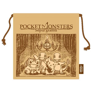 POCKET MONSTERS Sepia graffiti 巾着袋 グループフォト
