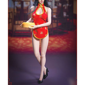 1/6 チャイニーズ レストラン セクシー ウェイトレス セット レッド (ドール用)