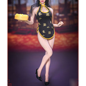 1/6 チャイニーズ レストラン セクシー ウェイトレス セット ブラック (ドール用)