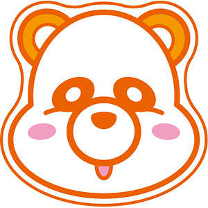 え～パンダ ダイカットタオル(オレンジ)