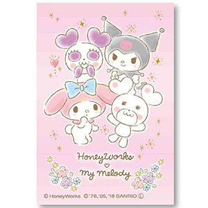 BIGスクエア缶バッチ HoneyWorks × My Melody クマパン × マイメロディ・クロミ(B)