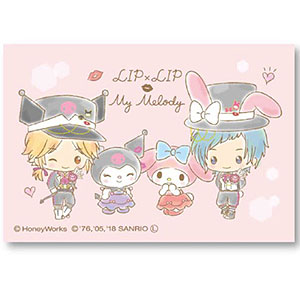 BIGスクエア缶バッチ HoneyWorks × My Melody 勇次郎＆愛蔵 × マイメロディ・クロミ