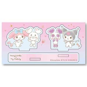 アクリルフィギュア HoneyWorks × My Melody クマパン × マイメロディ・クロミ