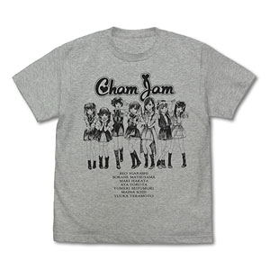 推しが武道館いってくれたら死ぬ ChamJamメンバー Tシャツ/MIX GRAY-S