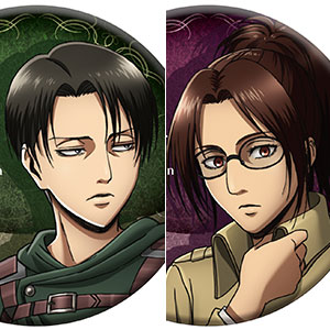進撃の巨人】エレン＆リヴァイ movic ムービック 缶バッジセット