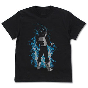 ドラゴンボール超 超サイヤ人ブルー べジータ Tシャツ/BLACK-XL