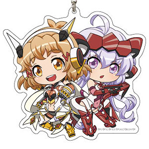 デカアクリルキーホルダー「戦姫絶唱シンフォギアXD UNLIMITED」01/立花響＆雪音クリス(SD)