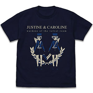 ペルソナ5(アニメ) ジュスティーヌ＆カロリーヌ Tシャツ/NAVY-XL