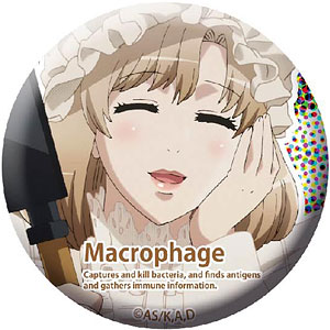 商談中　はたらく細胞　缶バッジ　マクロファージ 商談中 はたらく細胞 缶バッジ マクロファージ