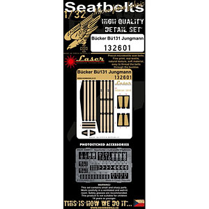 1/32 ビュッカー Bu 131 ユングマン 布製シートベルト (ICM用)