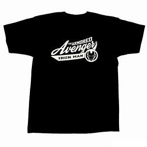 マーベルコミック/ アイアンマン カレッジロゴ Tシャツ MV-RS-1 ブラック メンズ サイズL