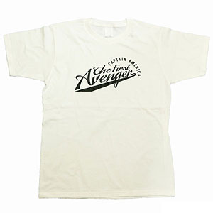 マーベルコミック/ キャプテン・アメリカ カレッジロゴ Tシャツ MV-RS-2 ホワイト メンズ サイズL