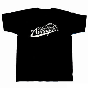 マーベルコミック/ キャプテン・アメリカ カレッジロゴ Tシャツ MV-RS-2 ブラック メンズ サイズL