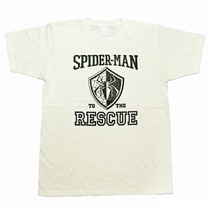 マーベルコミック/ スパイダーマン カレッジロゴ Tシャツ MV-RS-3 ホワイト メンズ サイズM